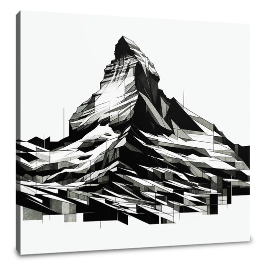 Matterhorn Cubist Shadow Canvas