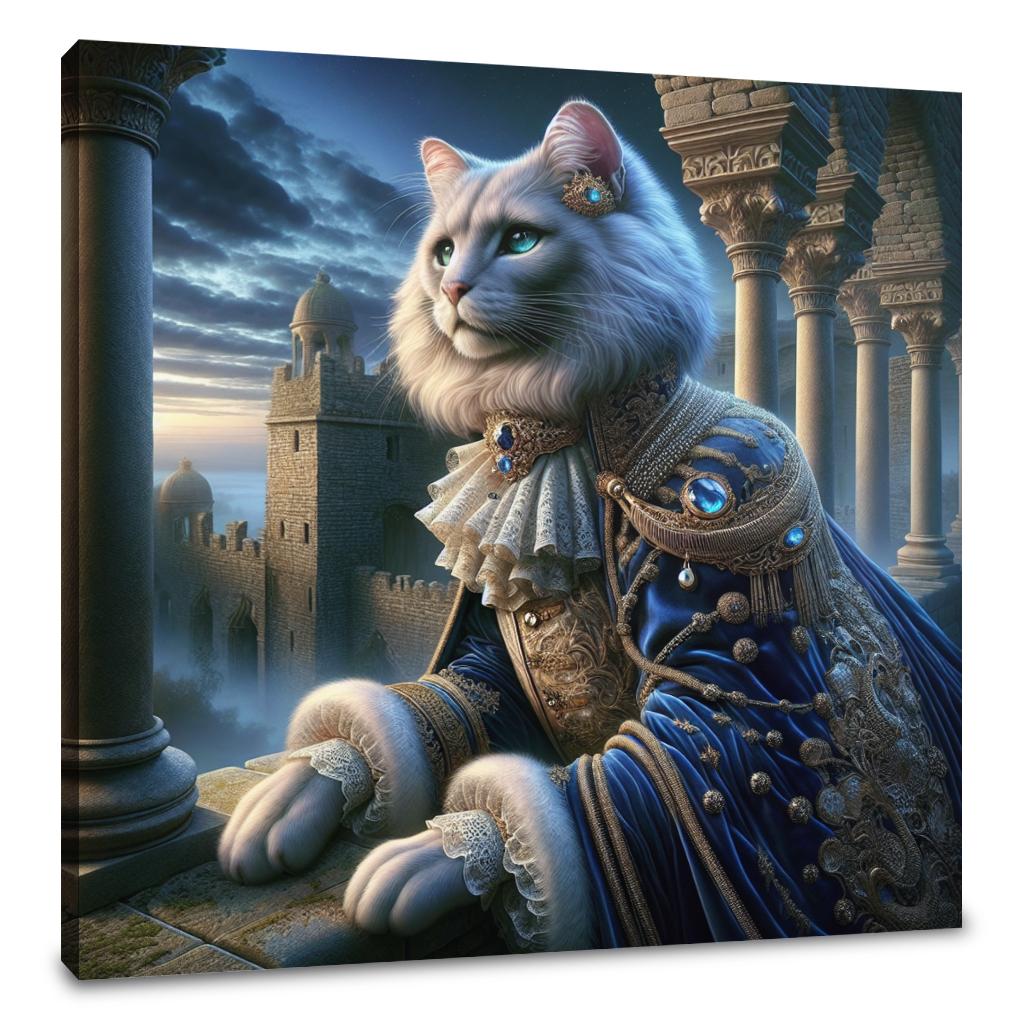 Royal Feline Twilight Canvas