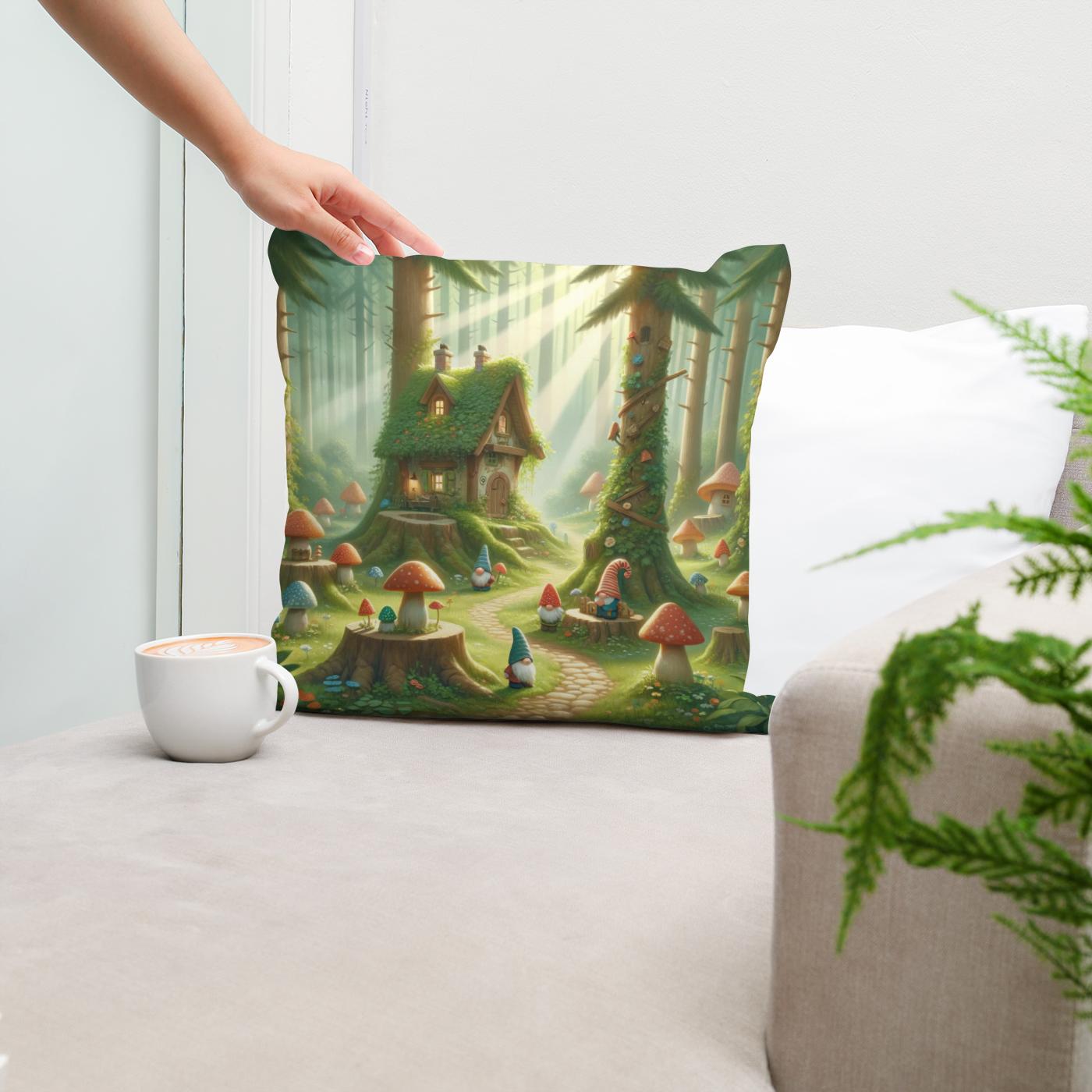 Enchanted Gnome Cotton Cushion