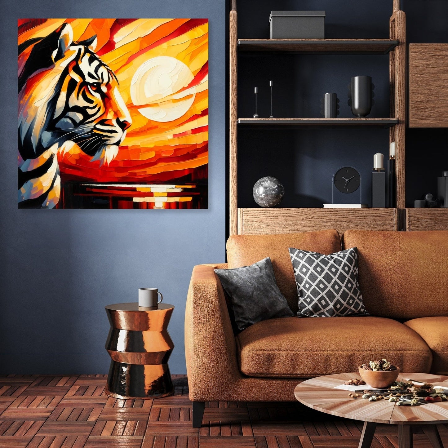 Sunset Tiger Blaze Canvas