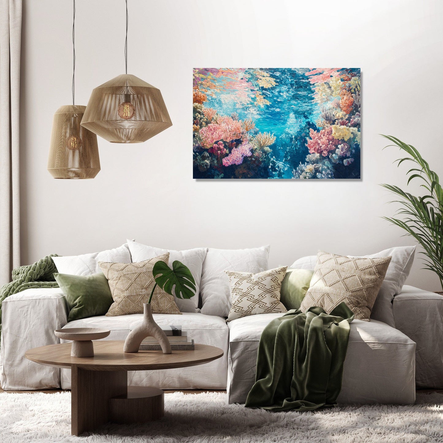 Dreamlike Coral Symphony Canvas
