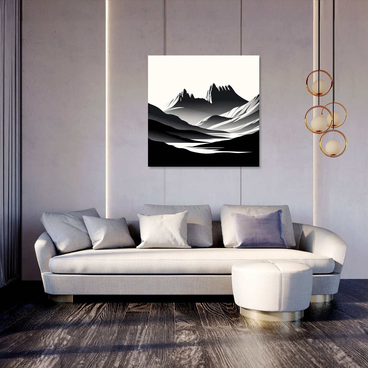 Cradle Mountain Abstract Shadows Canvas