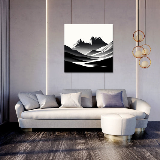 Cradle Mountain Abstract Shadows Canvas