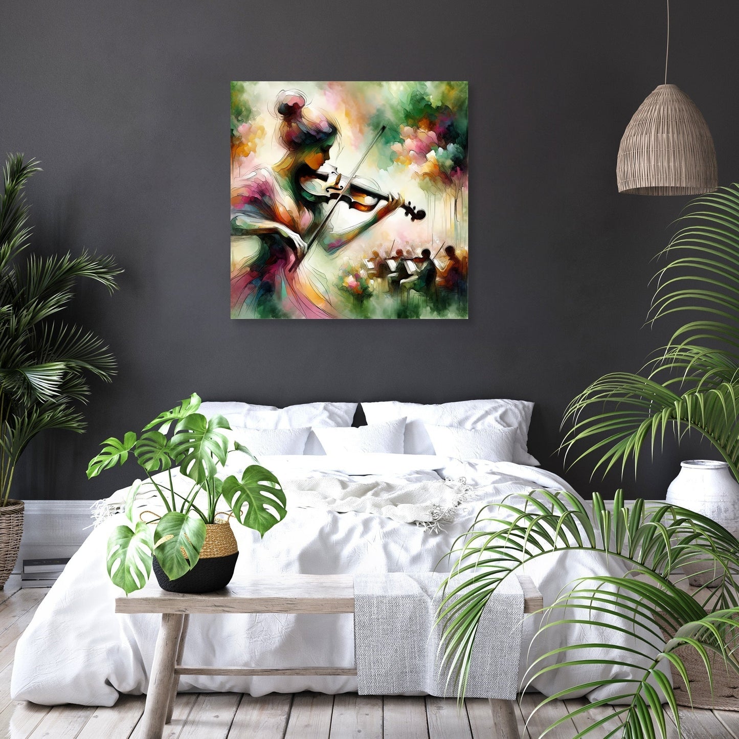 Garden Violinist Canvas