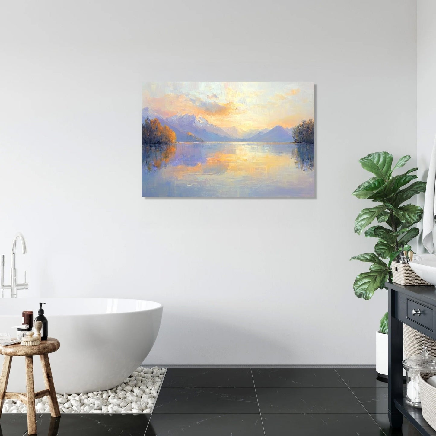Serene Lake Dawn Canvas
