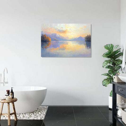 Serene Lake Dawn Canvas