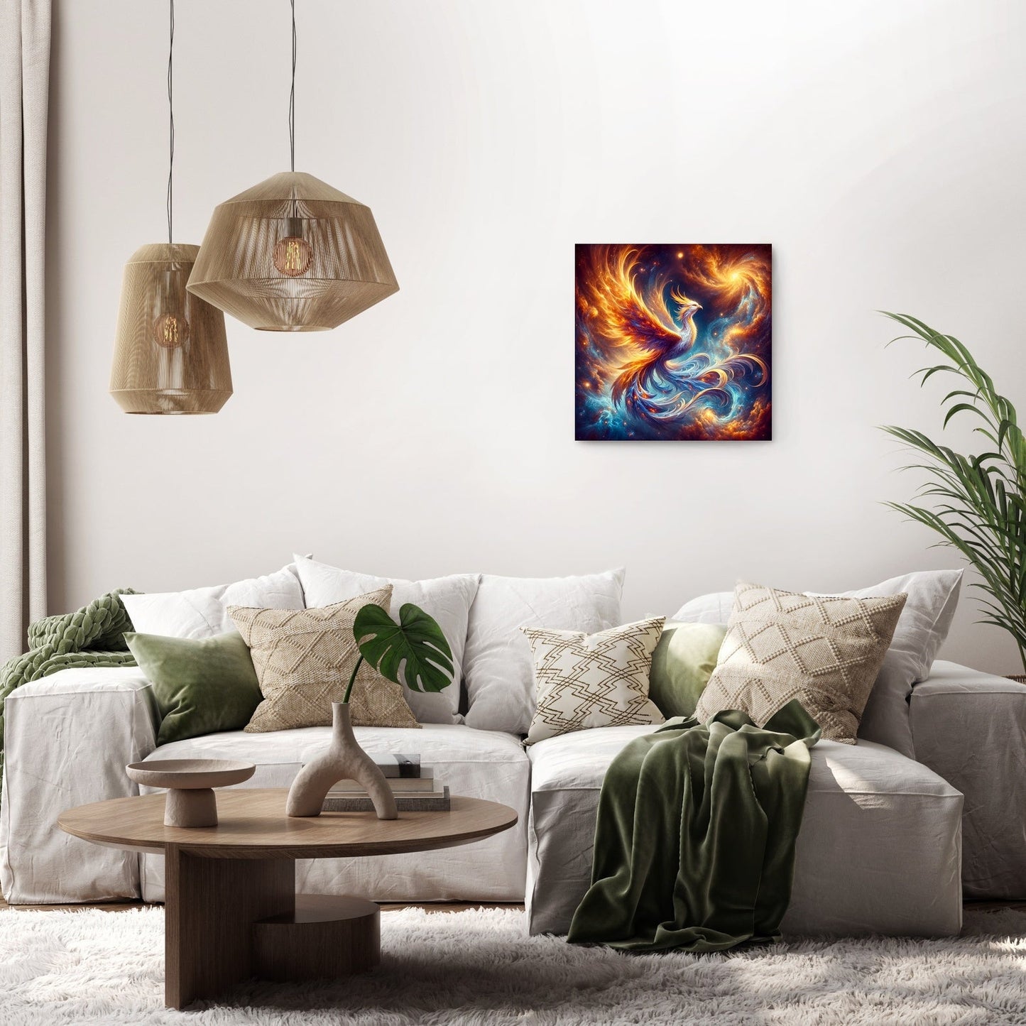 Cosmic Phoenix Canvas