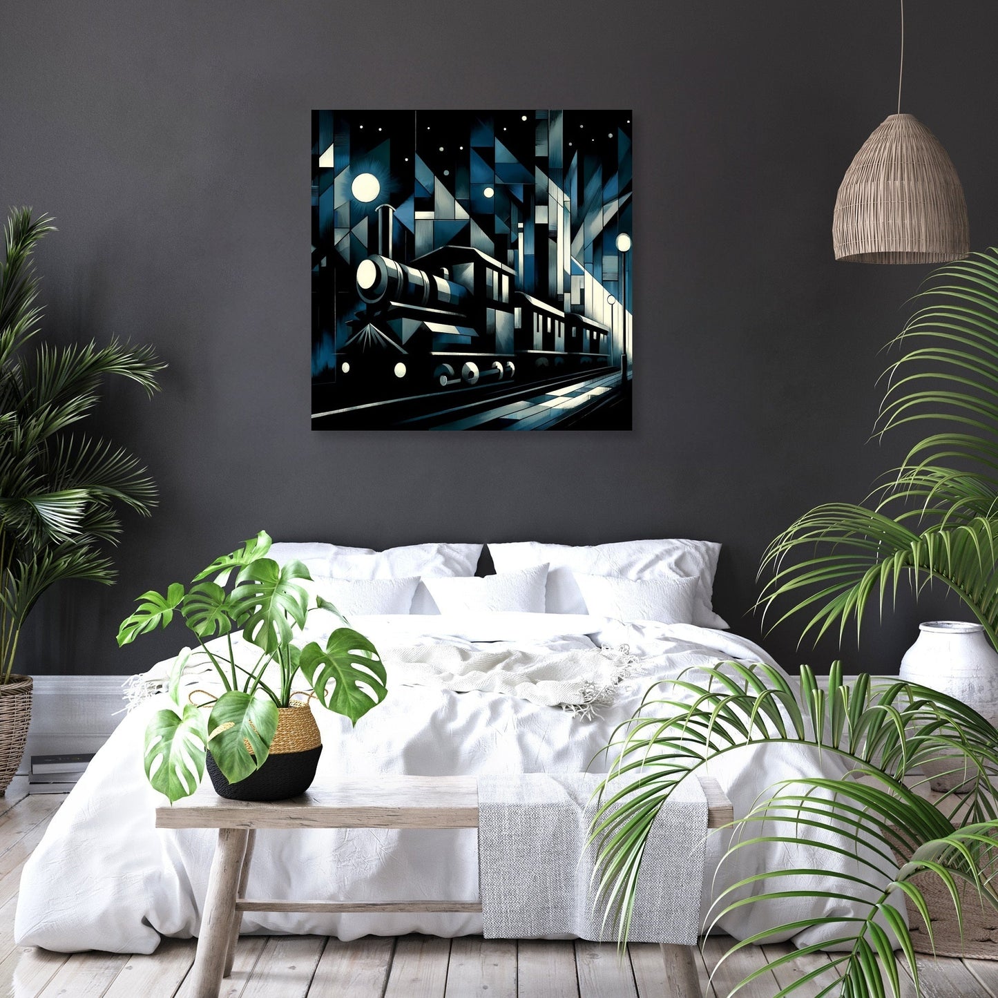 Cubist Night Express Canvas
