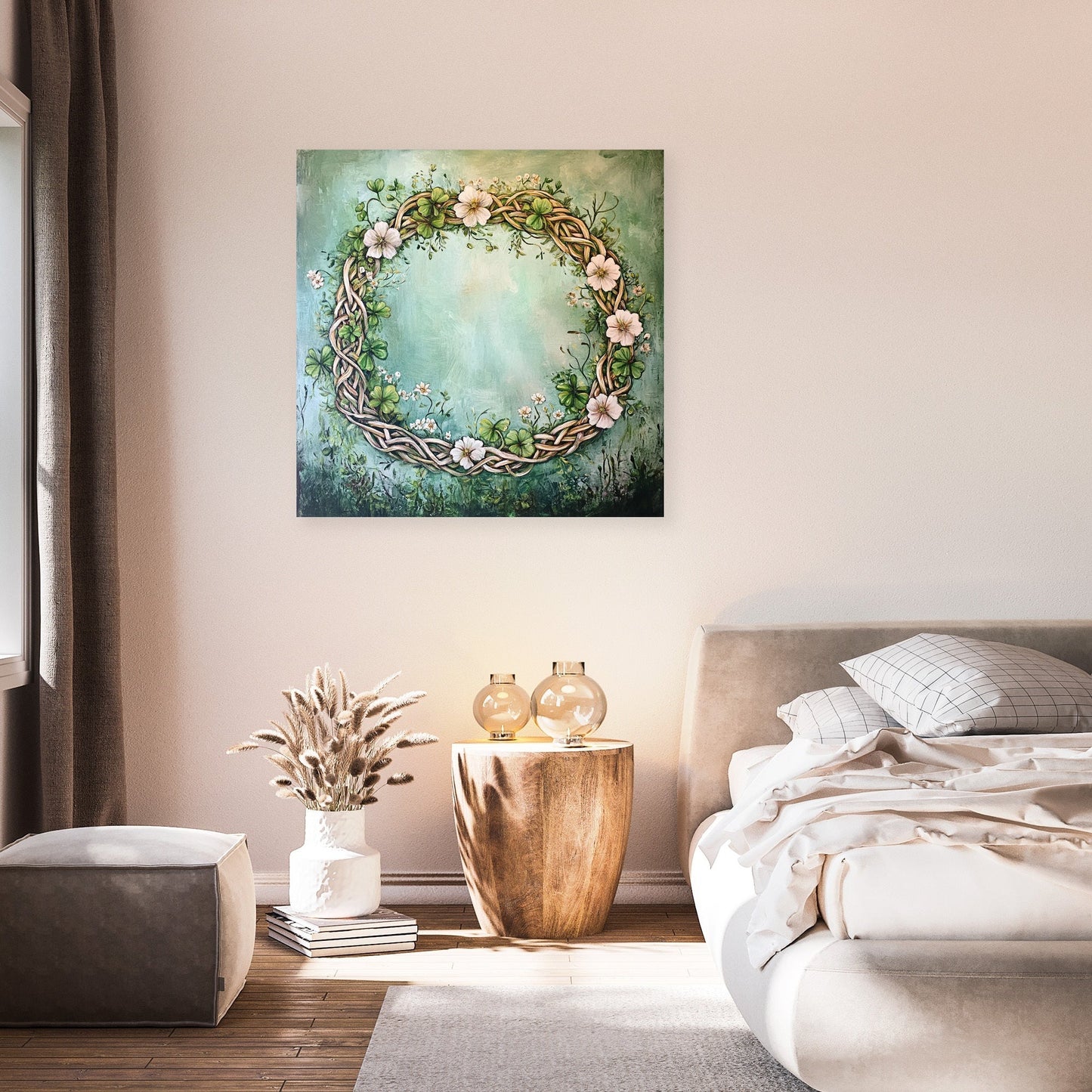 Celtic Clover Wreath Canvas