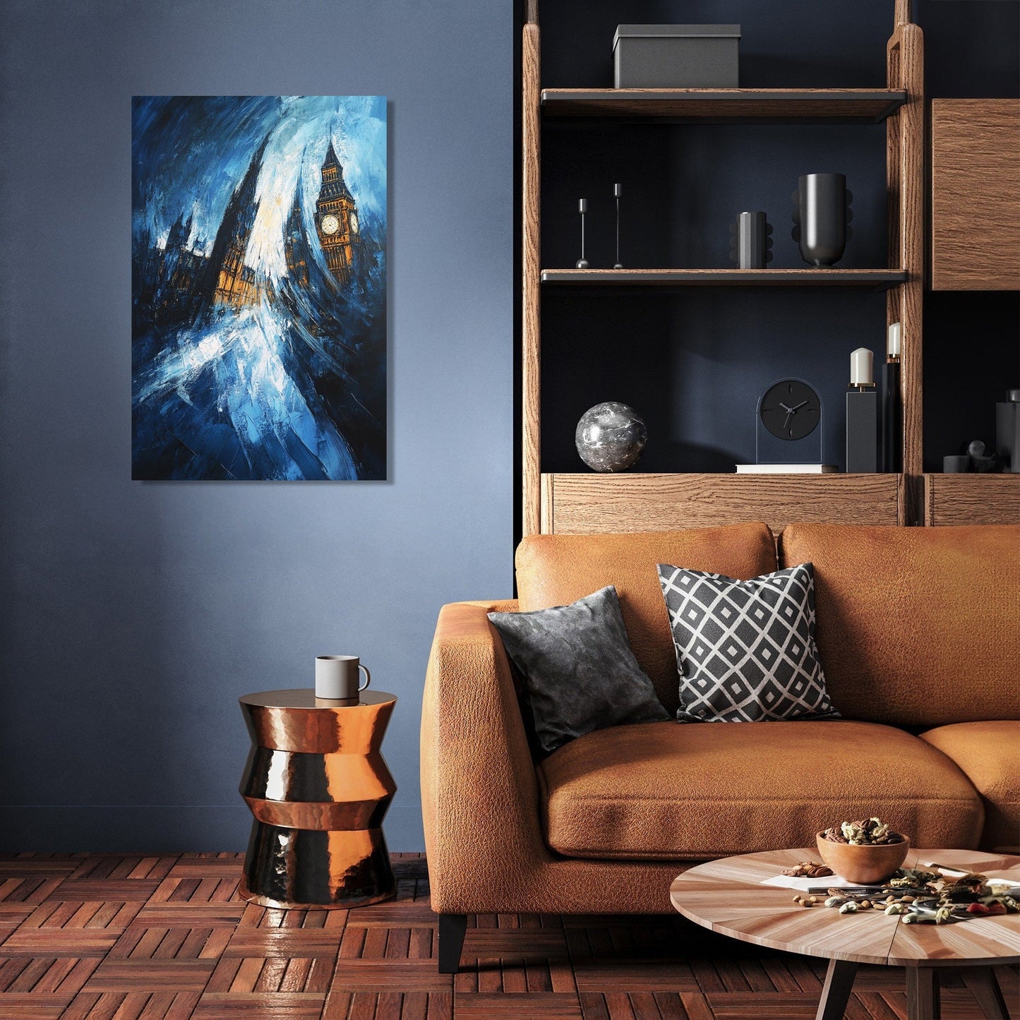 Nostalgic Parliament Blue Canvas