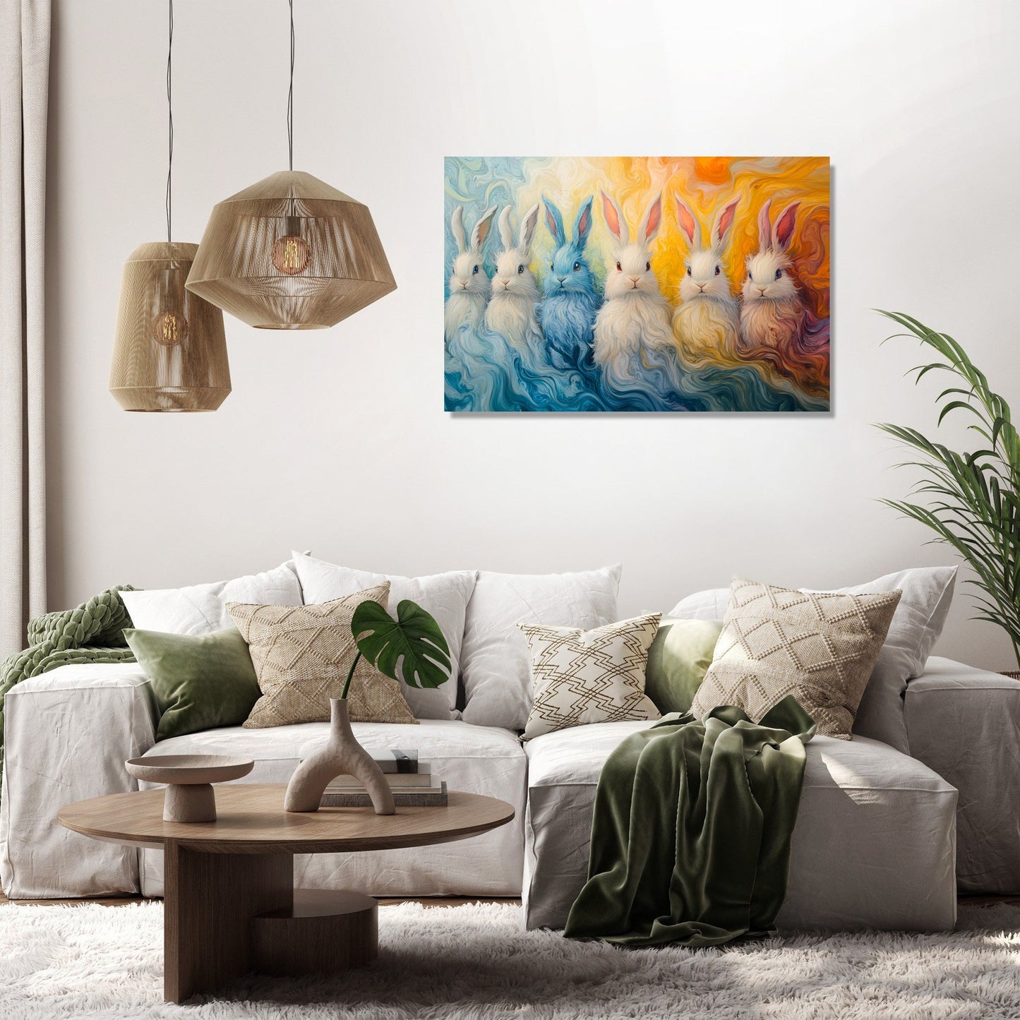 Fluffy Bunnies Harmony Canvas