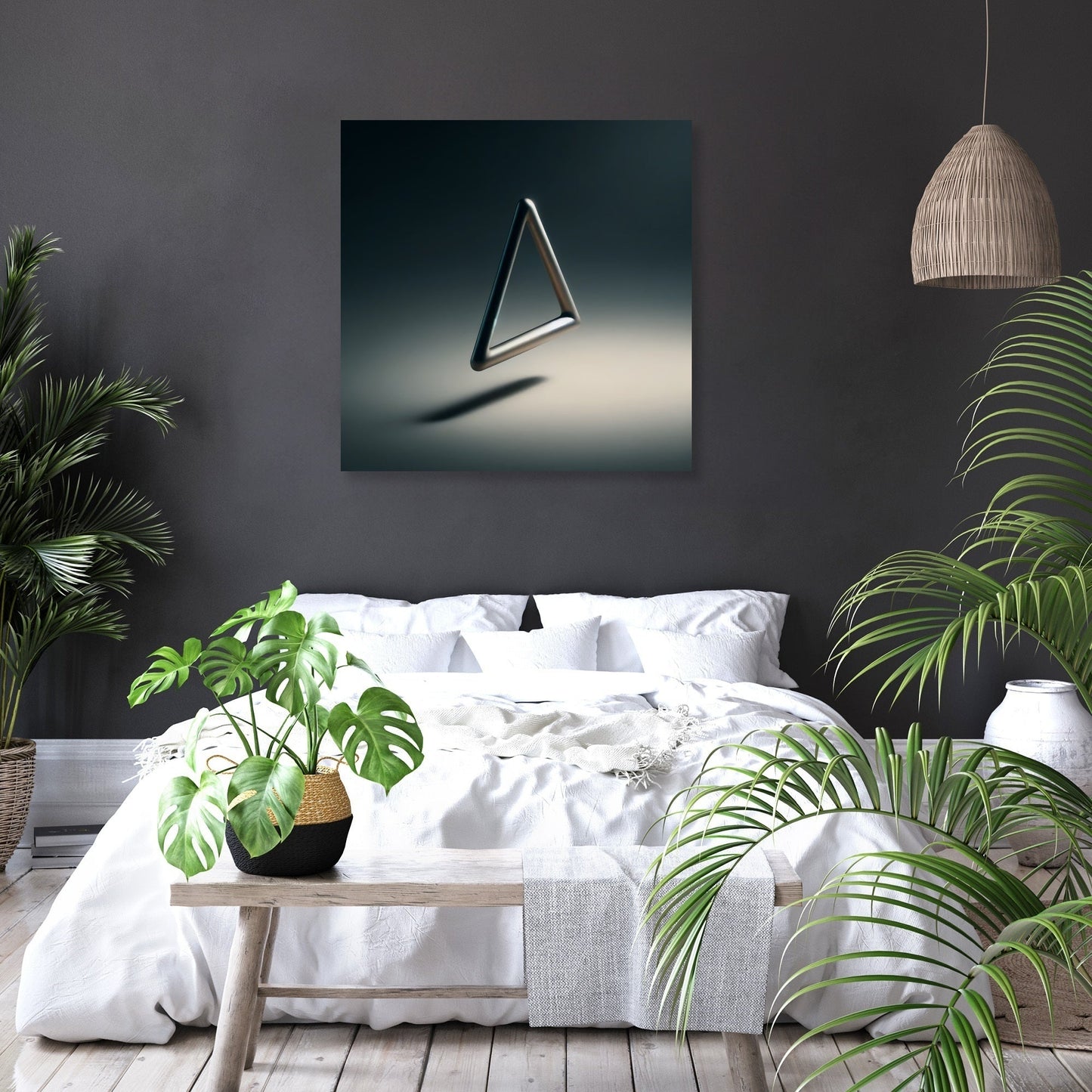 Ethereal Triangle Canvas