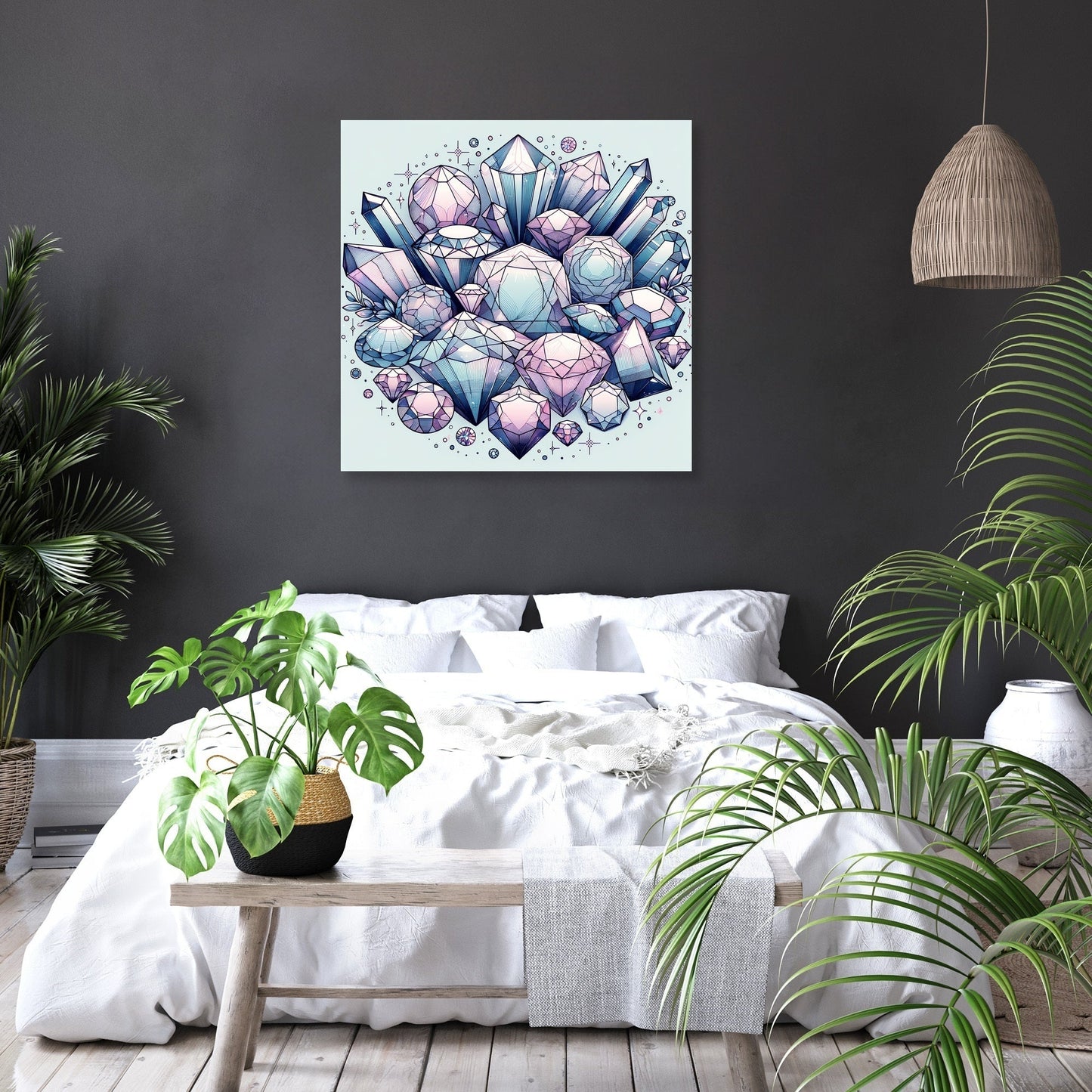 Mystic Gemstones Canvas