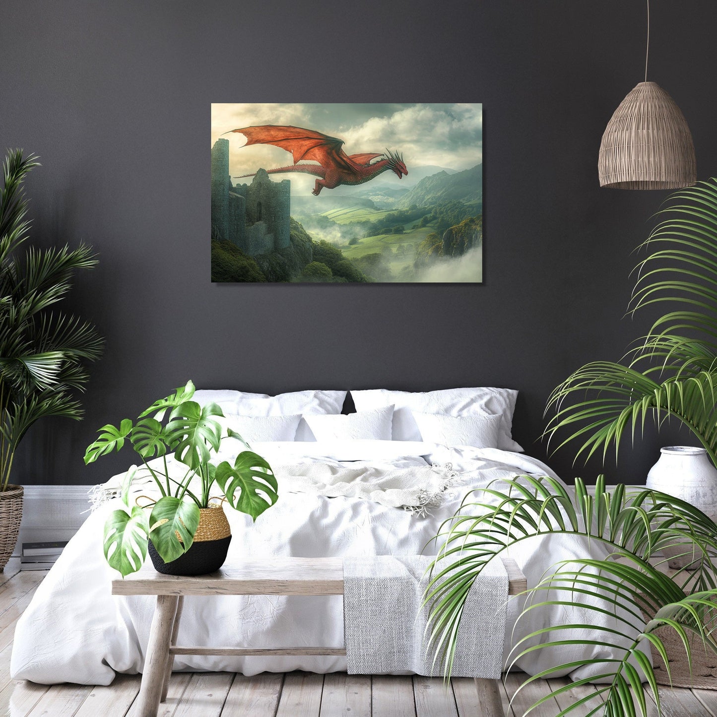 Welsh Dragon Serenity Canvas