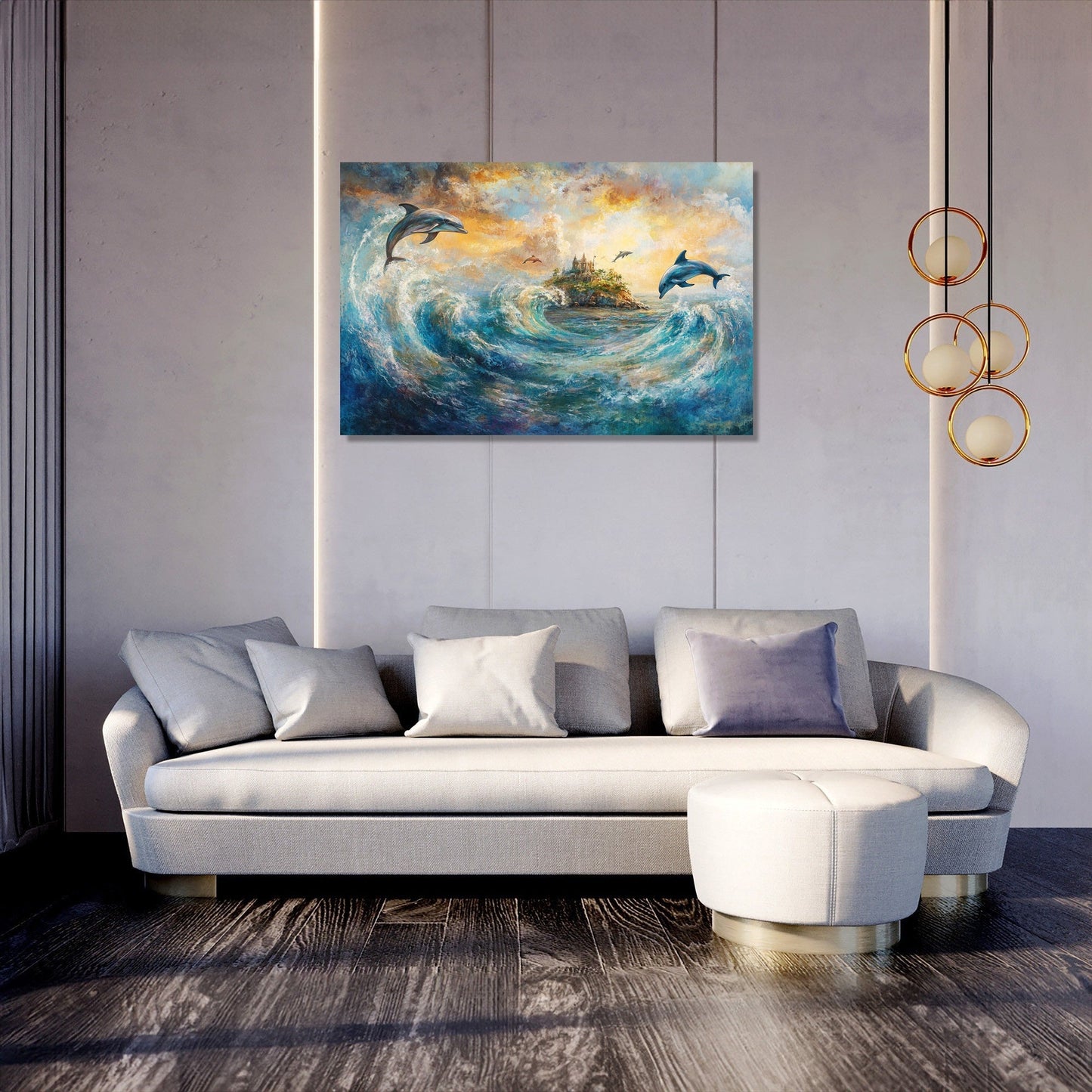 Enchanted Dolphin Isle Canvas