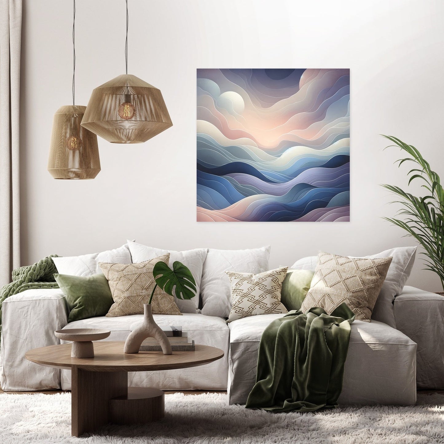 Evening Calm Abstract Canvas
