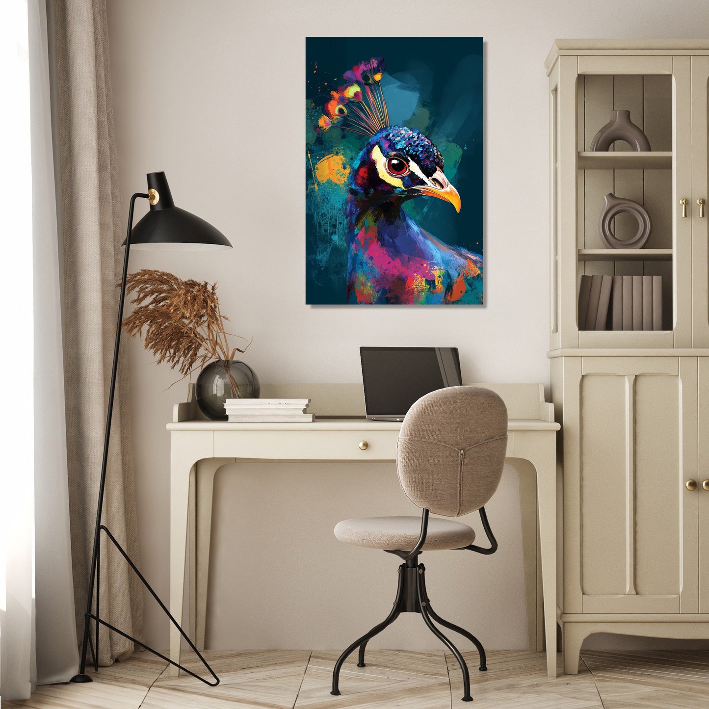 Peacock Radiance Canvas