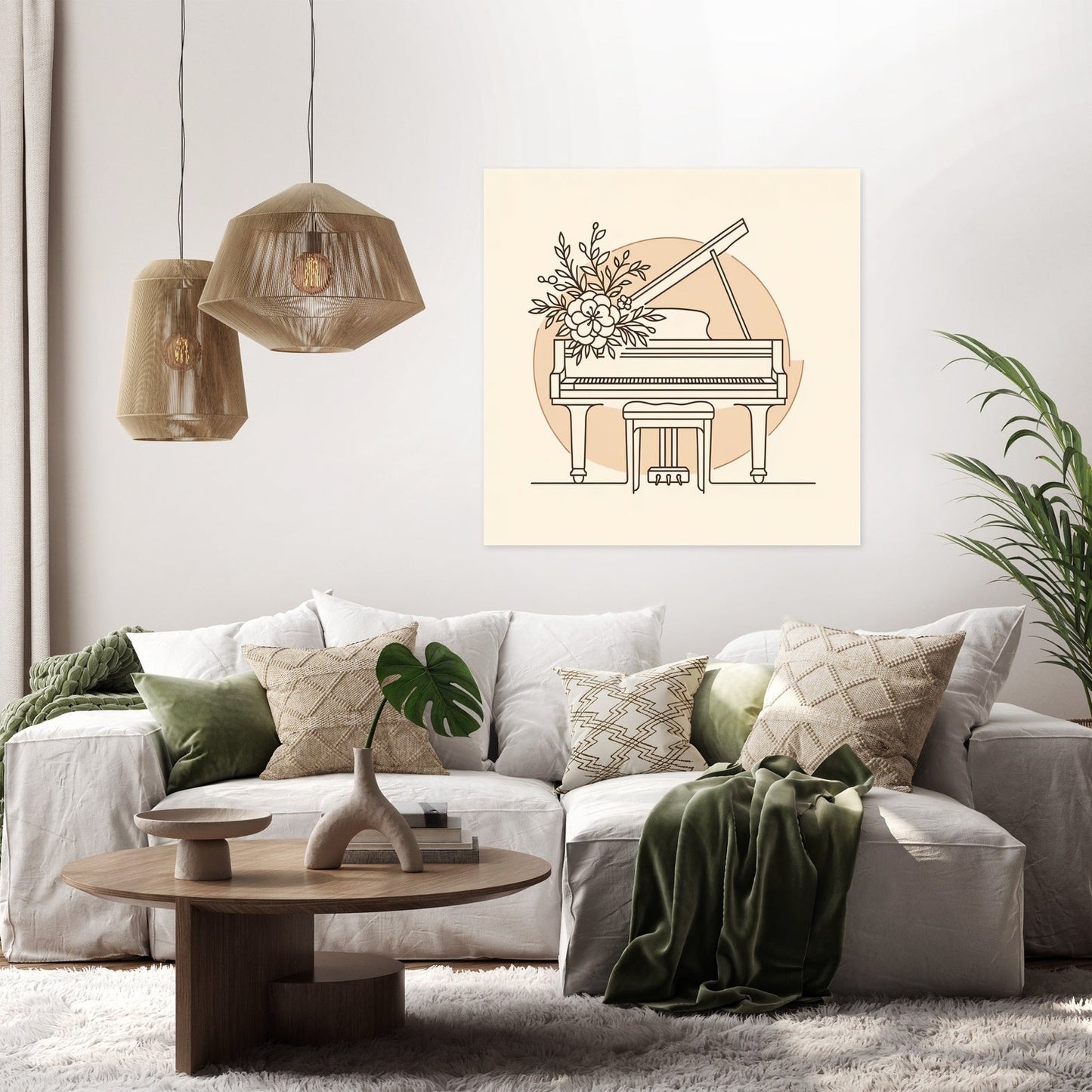 Musical Harmony in Pastel Canvas
