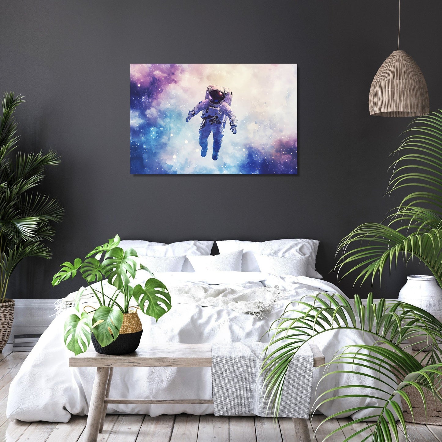 Astronaut's Celestial Canvas