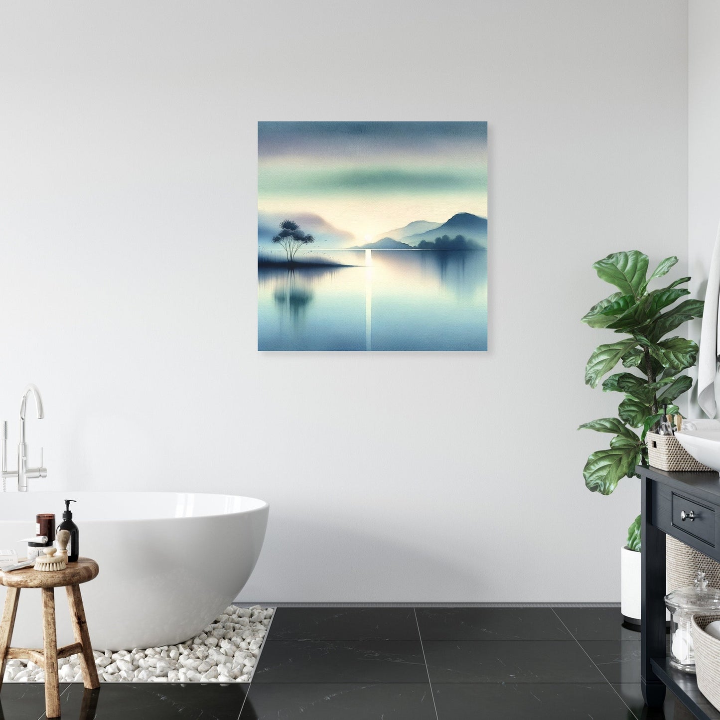 Serene Waterscape Canvas