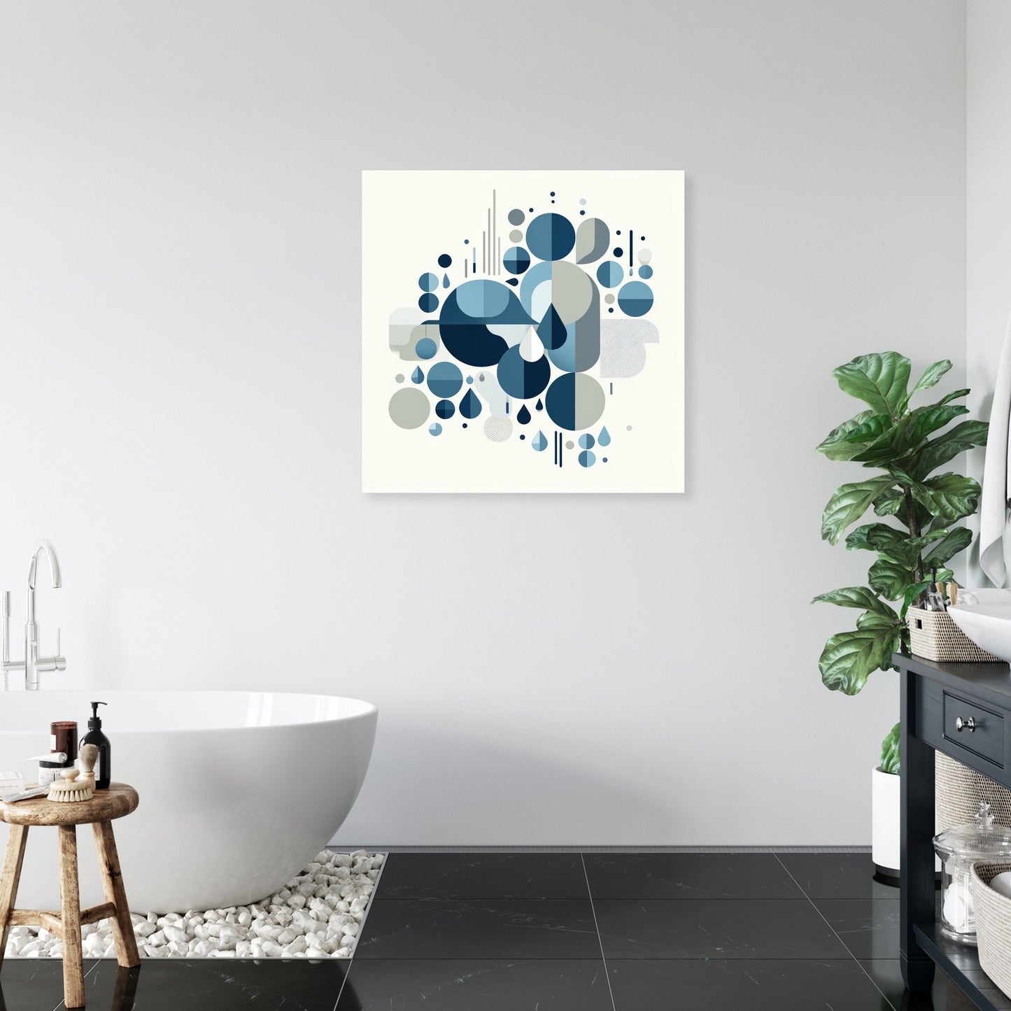 Geometric Droplets Canvas