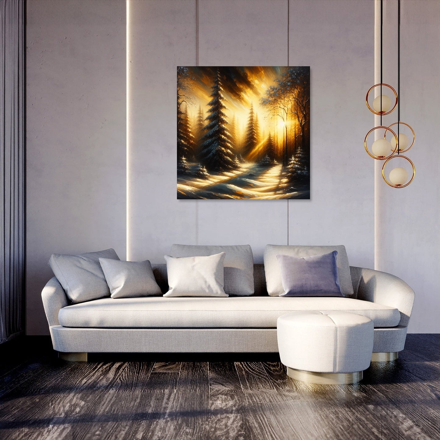 Golden Hour Winter Nostalgia Canvas