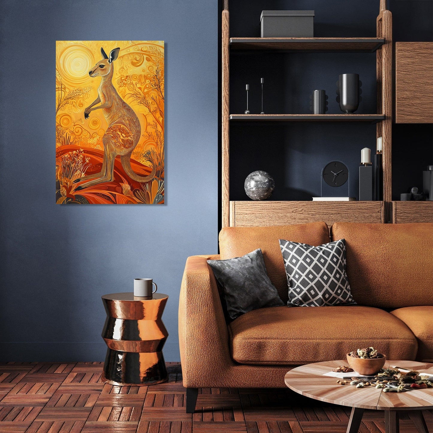 Hopping Kangaroo Canvas