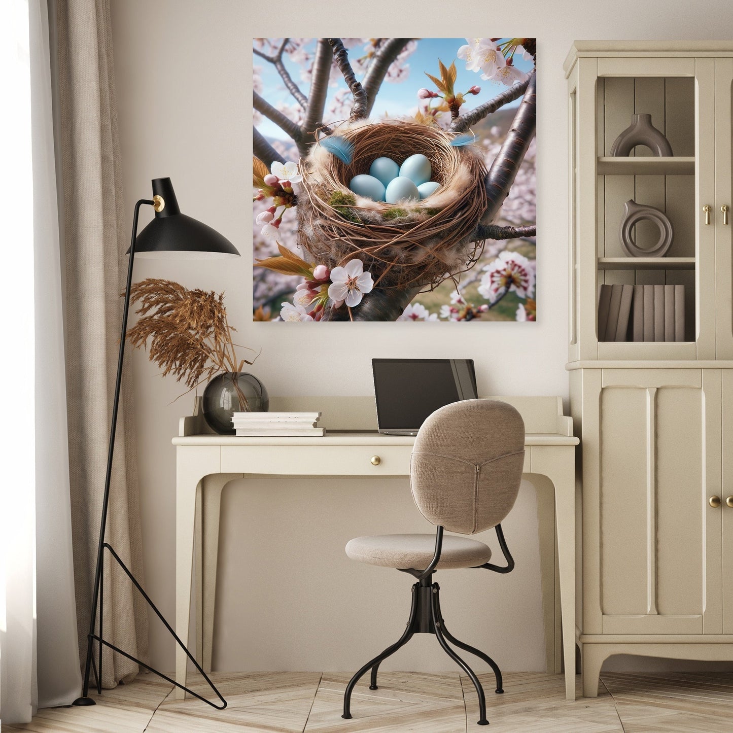Cherry Blossom Nest Canvas