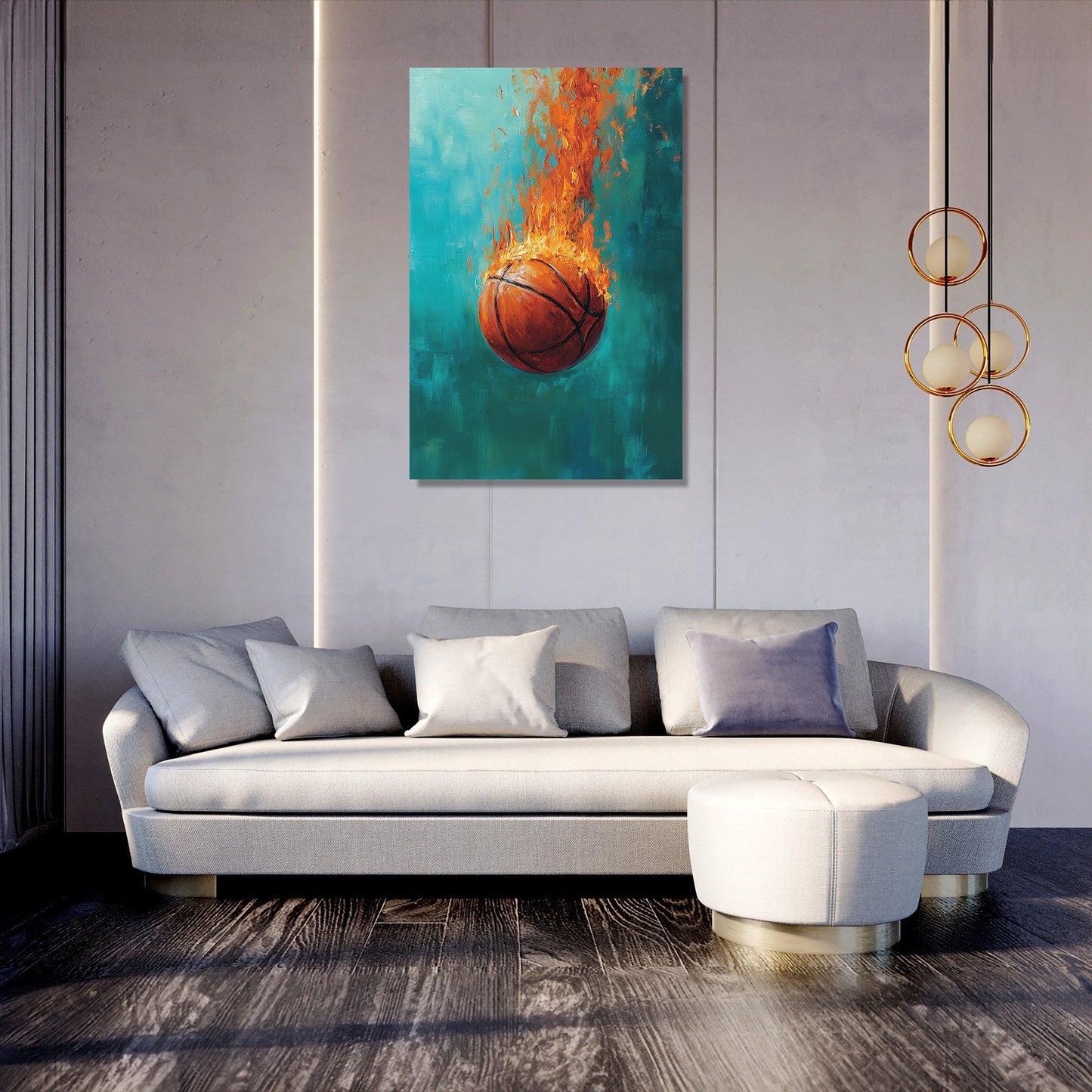 Flaming Hoop Dream Canvas