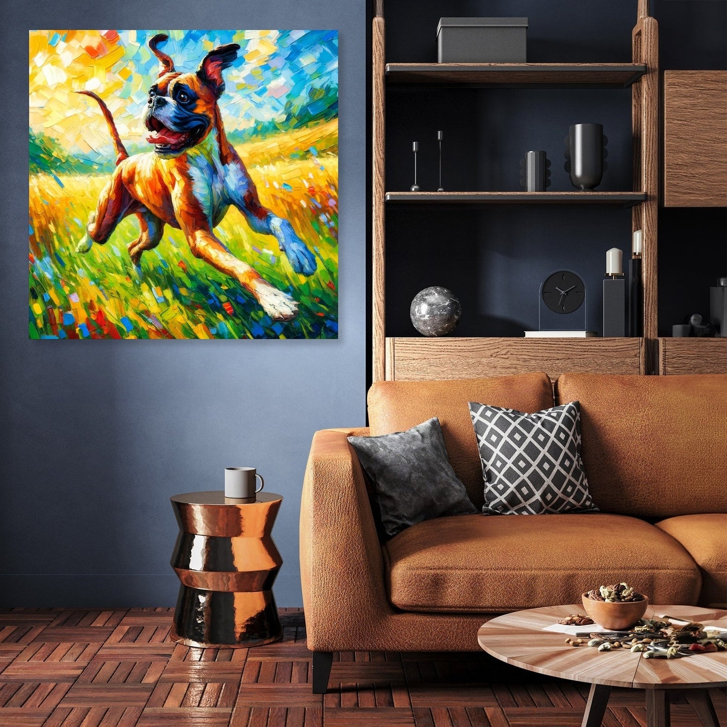 Boxer's Joyful Dance Canvas