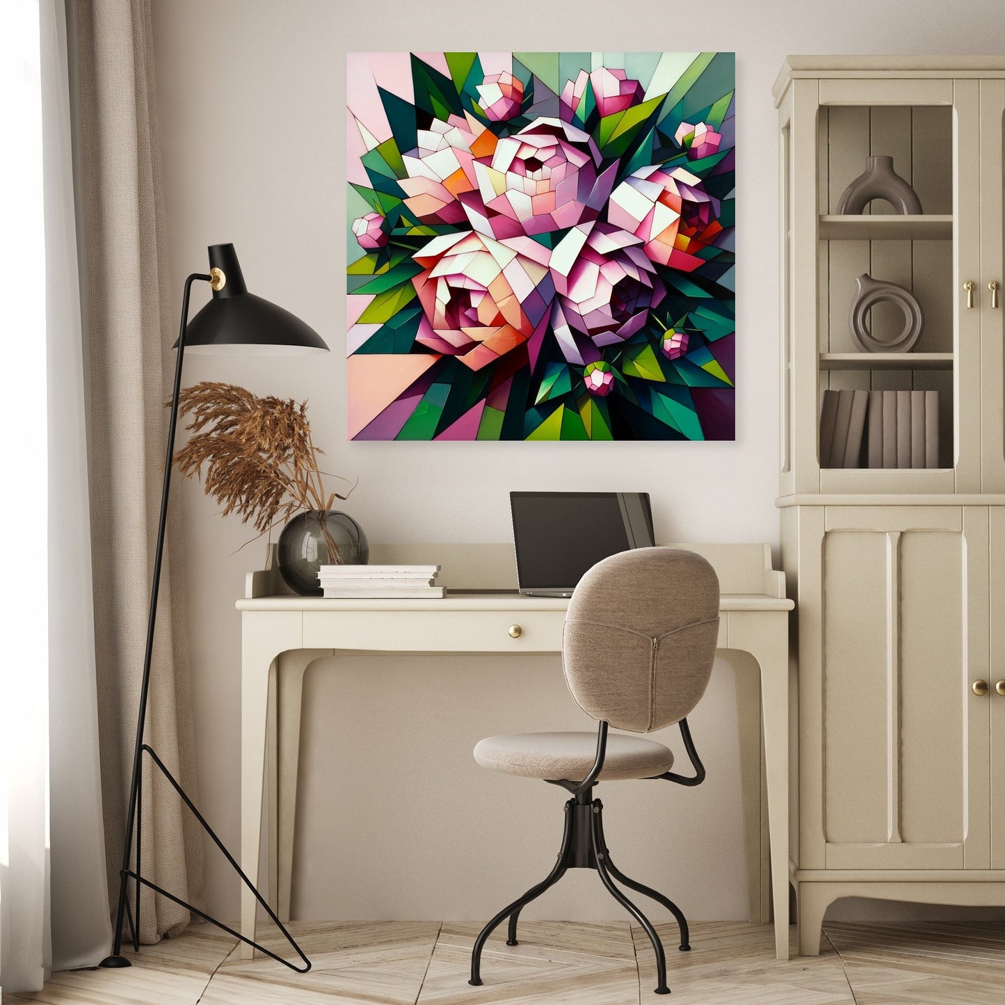 Peony Mosaic Canvas