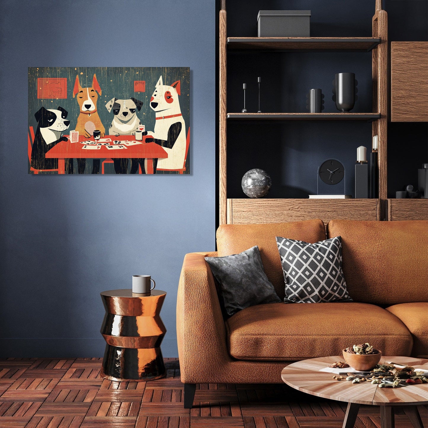 Canine Card Players Canvas