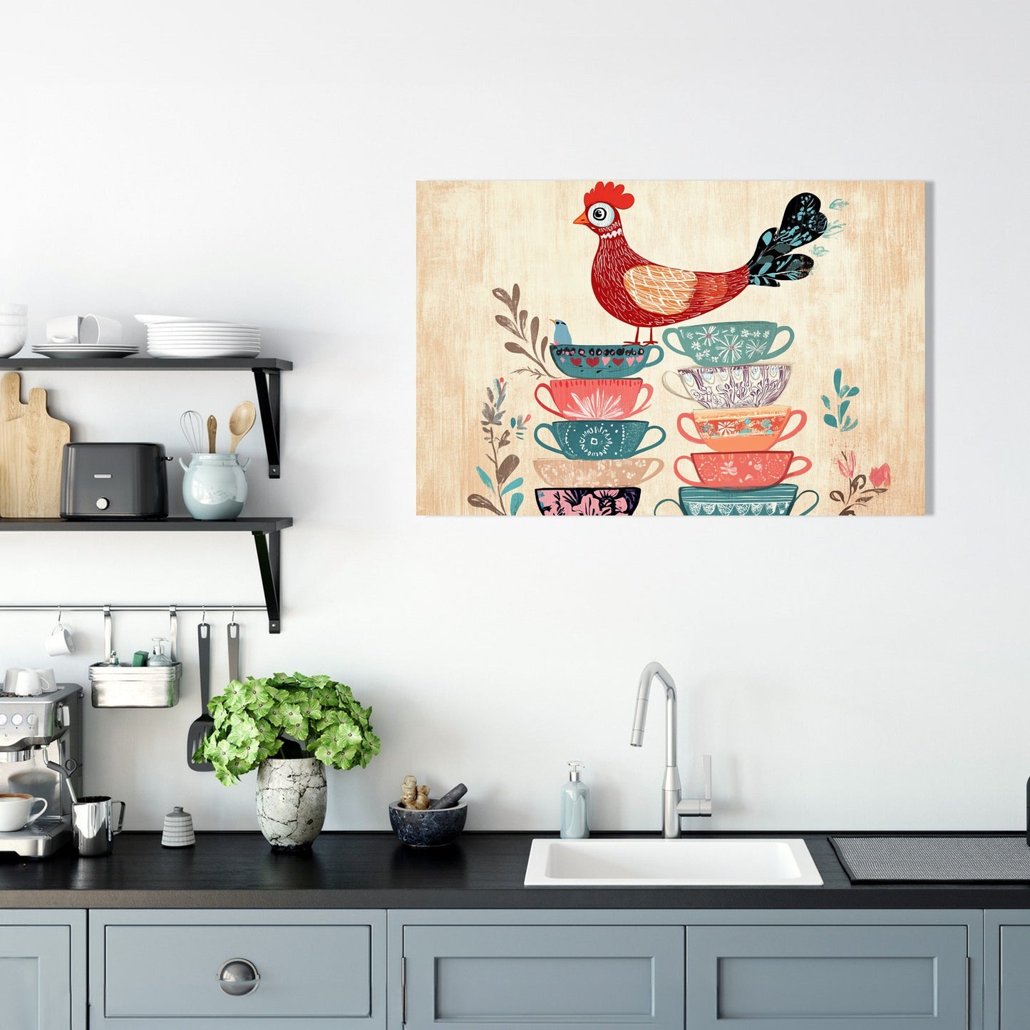 Teacup Hen Canvas