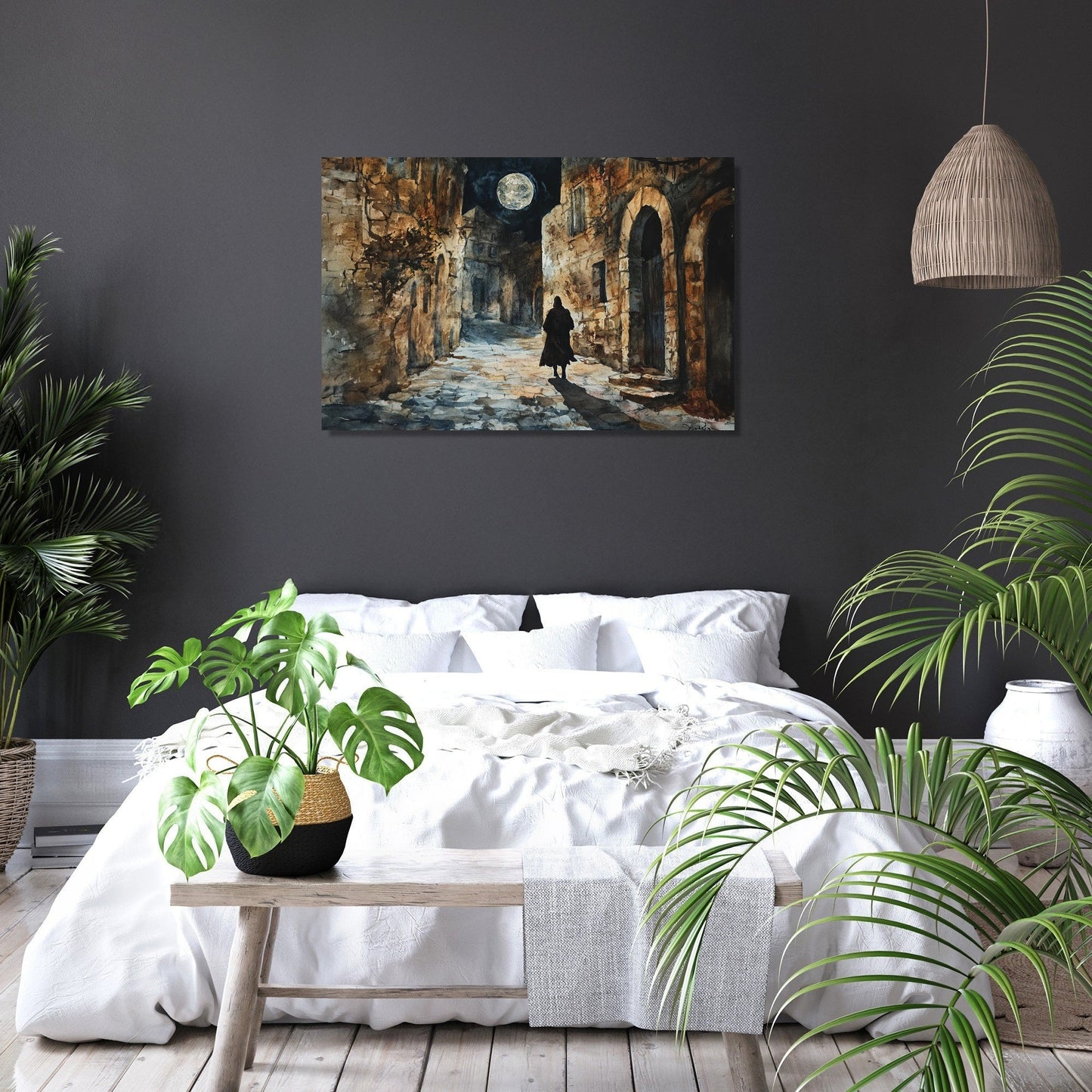 Moonlit Assassin Chase Canvas
