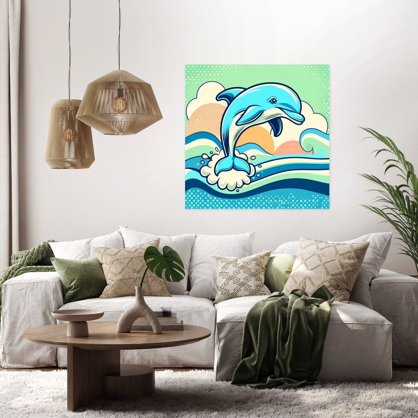 Joyful Dolphin Canvas