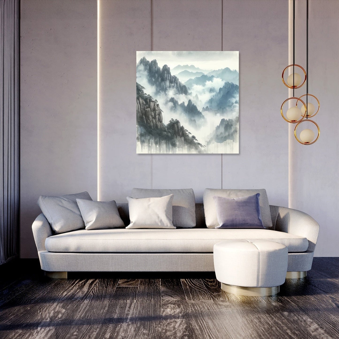 Huangshan Misty Peaks Canvas