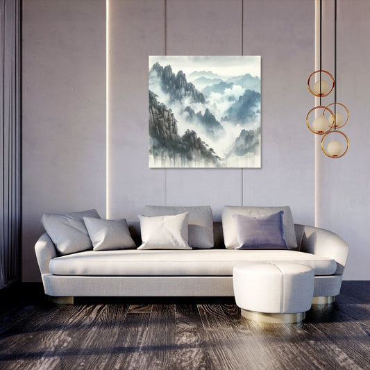 Huangshan Misty Peaks Canvas