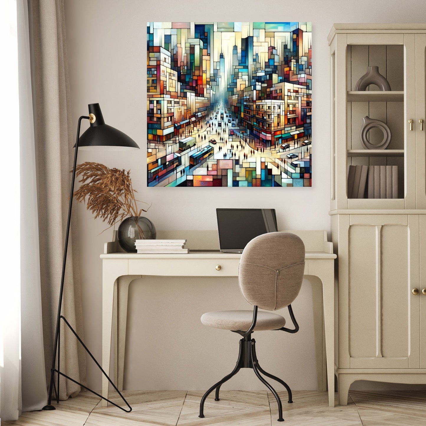 Abstract Cityscape Rhythms Canvas