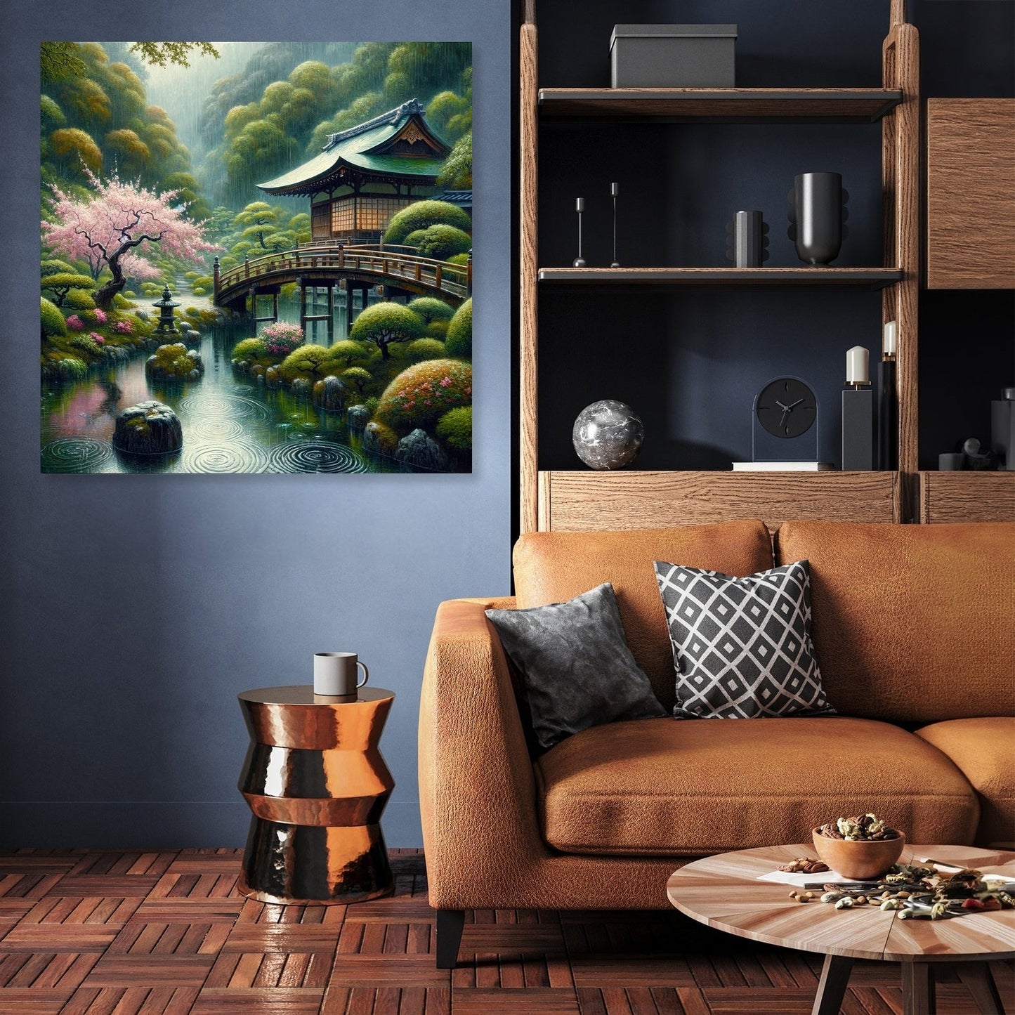 Tranquil Rain in Kyoto Canvas