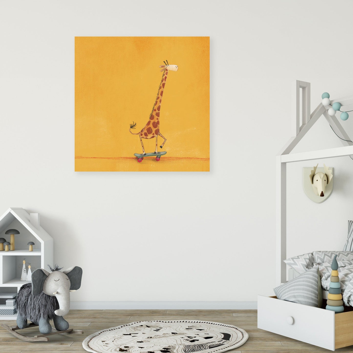 Giraffe on Wheels Canvas