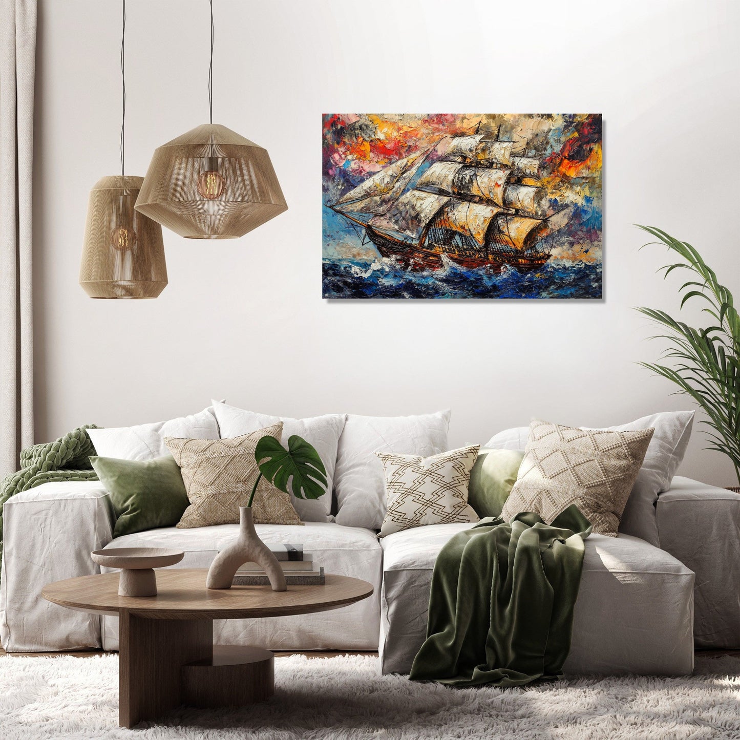 Sailing Ship Tempest Canvas
