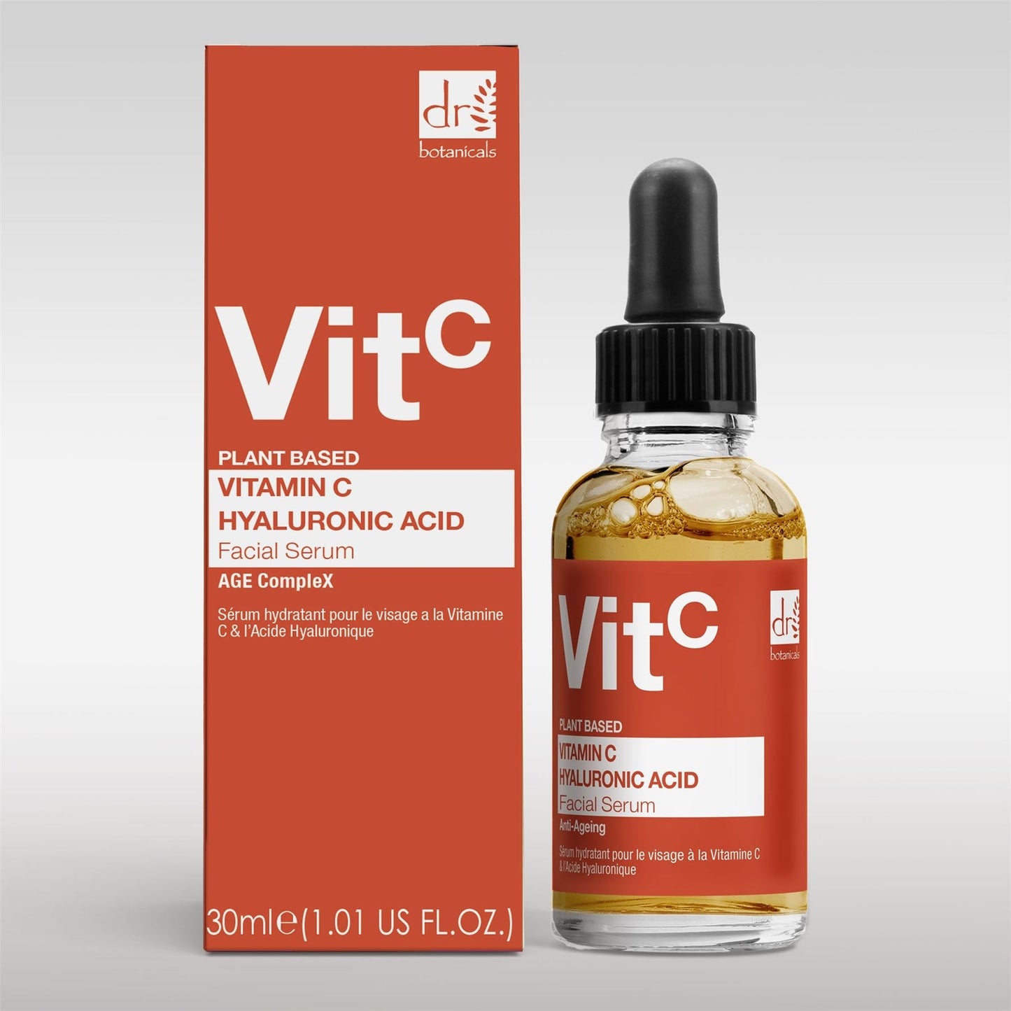 Vitamin C 5% & Hyaluronic Acid 2% Hydrating Facial Serum 30ml