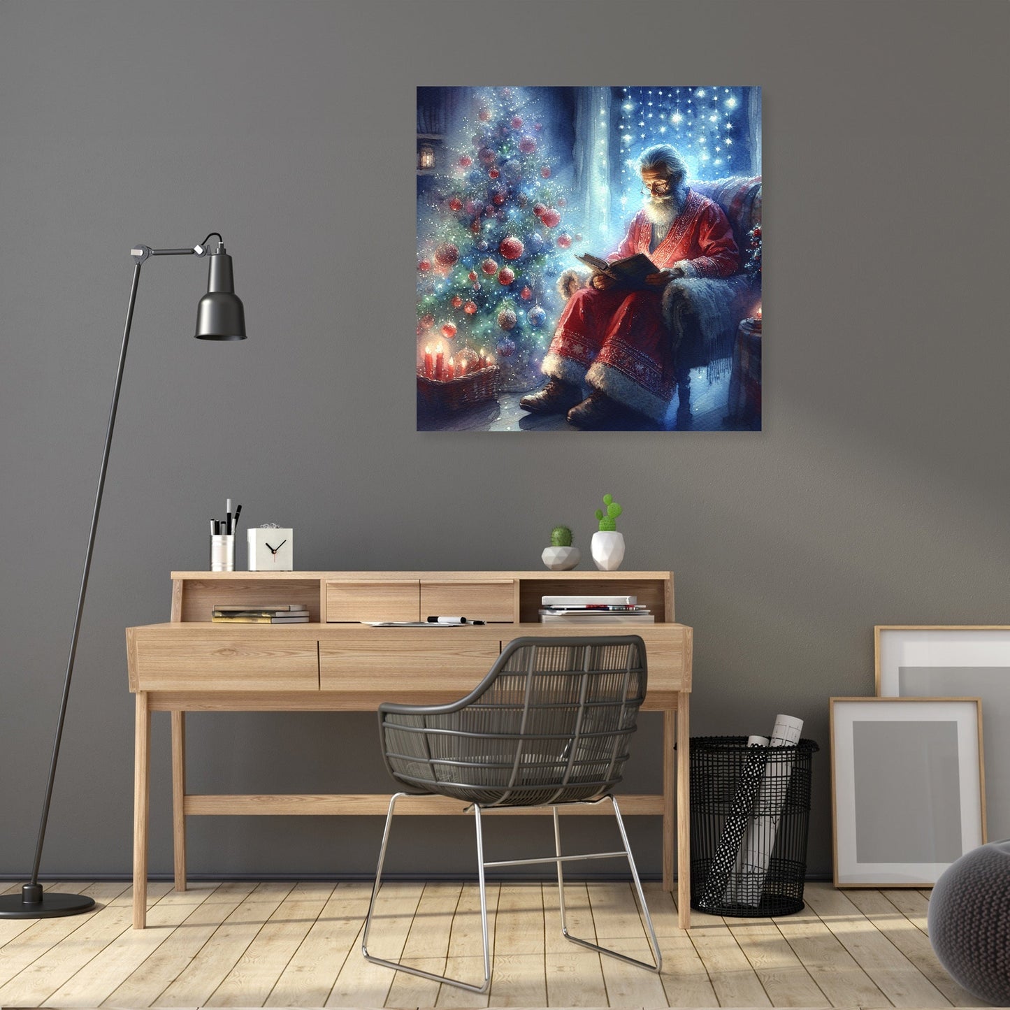 Santa's Reflective Eve Canvas