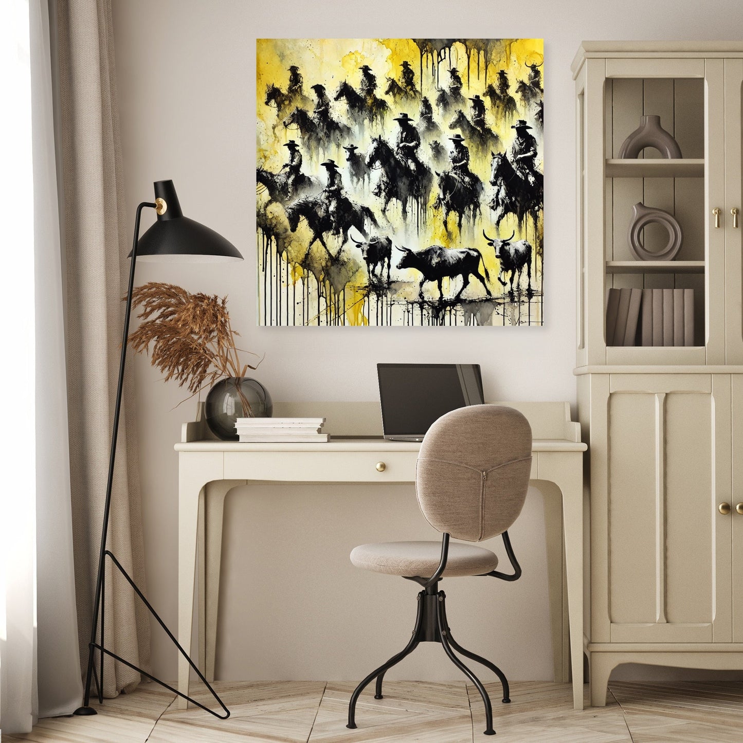 Western Ink Montage Canvas