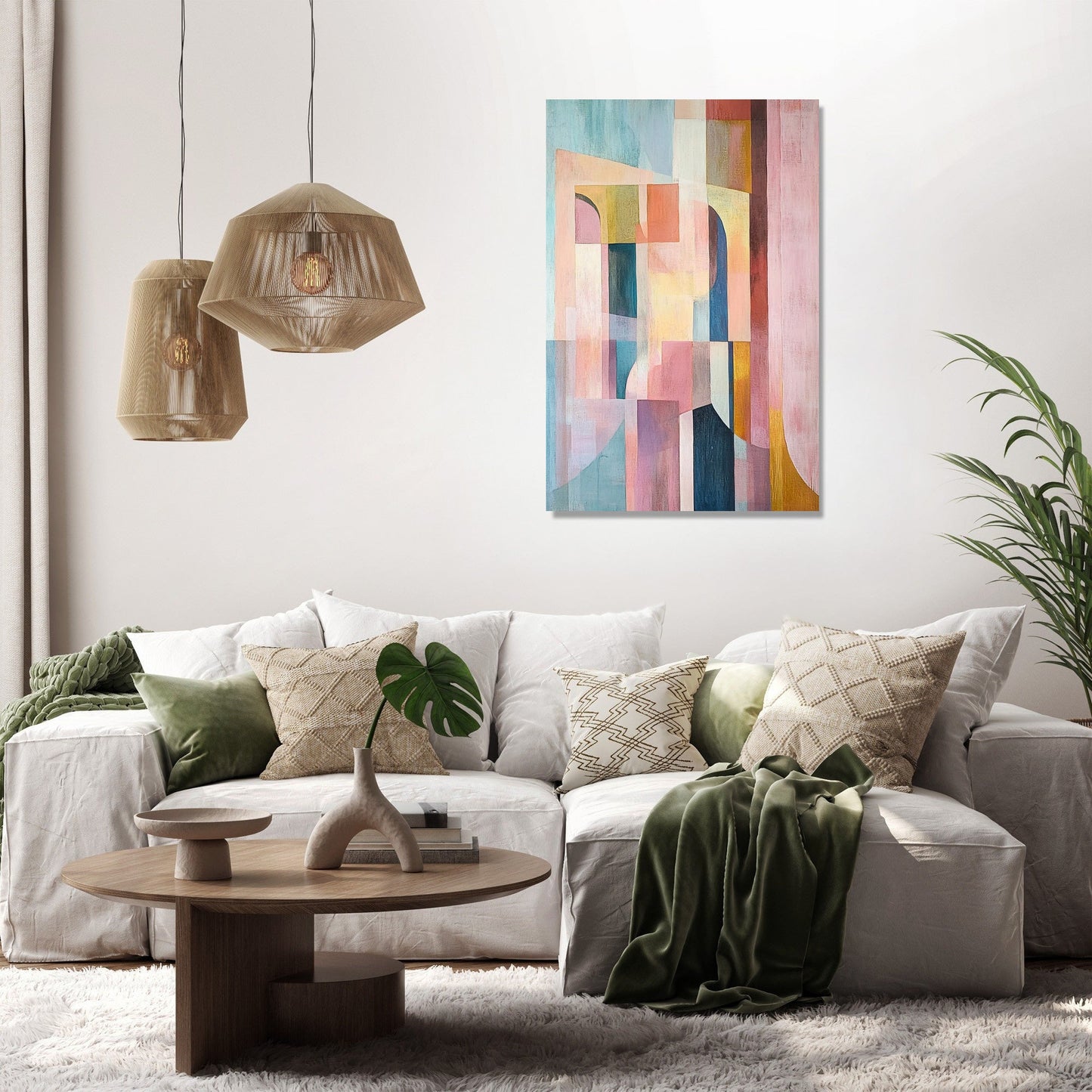 Subtle Geometry Harmony Canvas