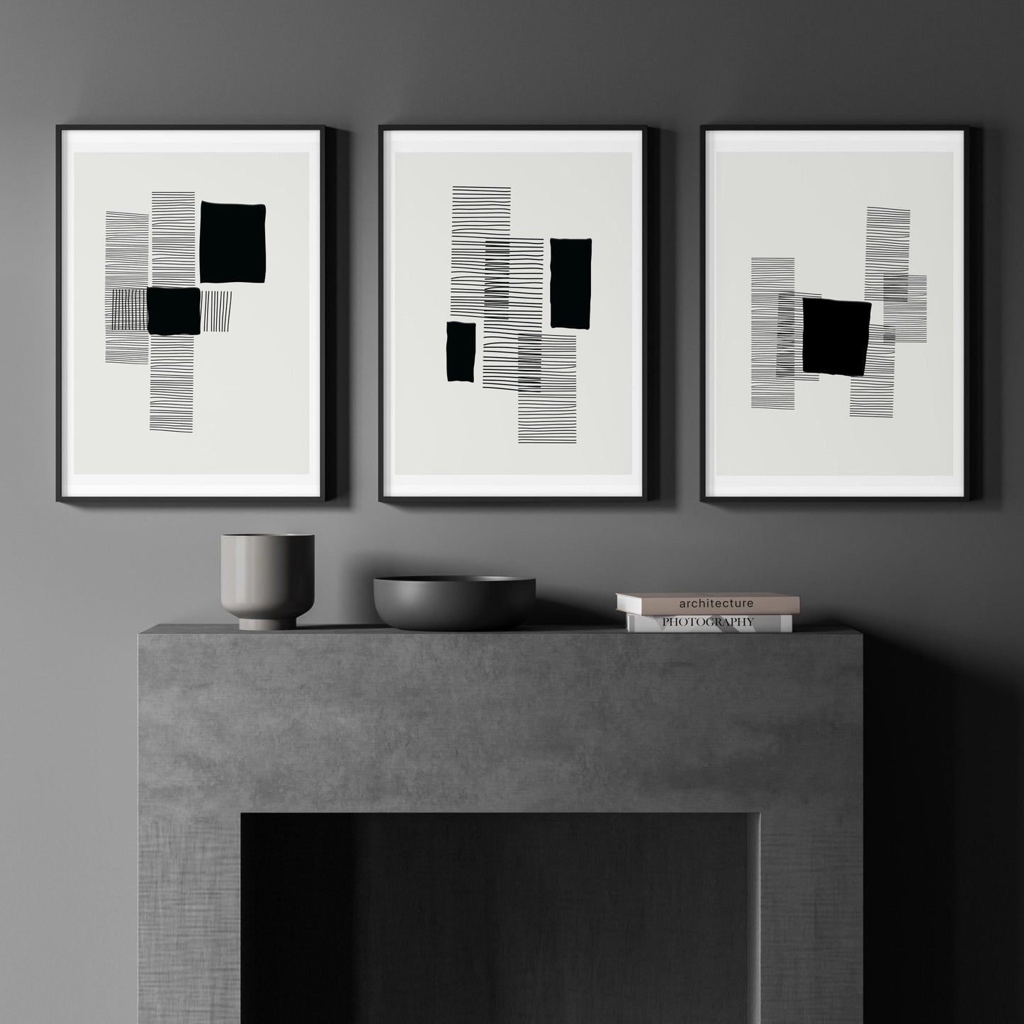 Abstract Art Painting | Set of 3 Abstract Wall art Prints