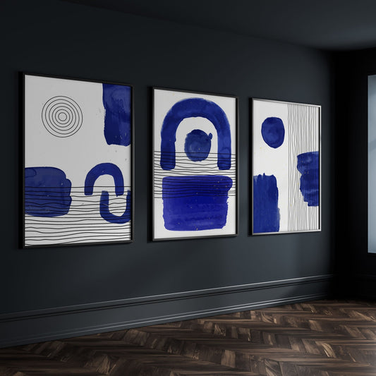 Abstract Art Wall Art | Set of 3 Abstract Wall art Prints