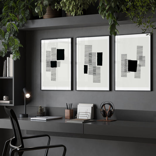 Abstract Artwork Prints | Set of 3 Abstract Wall art Prints