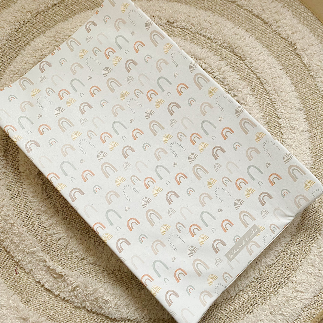 Anti-Roll Wedge Changing Mat - Unisex Abstract Rainbow