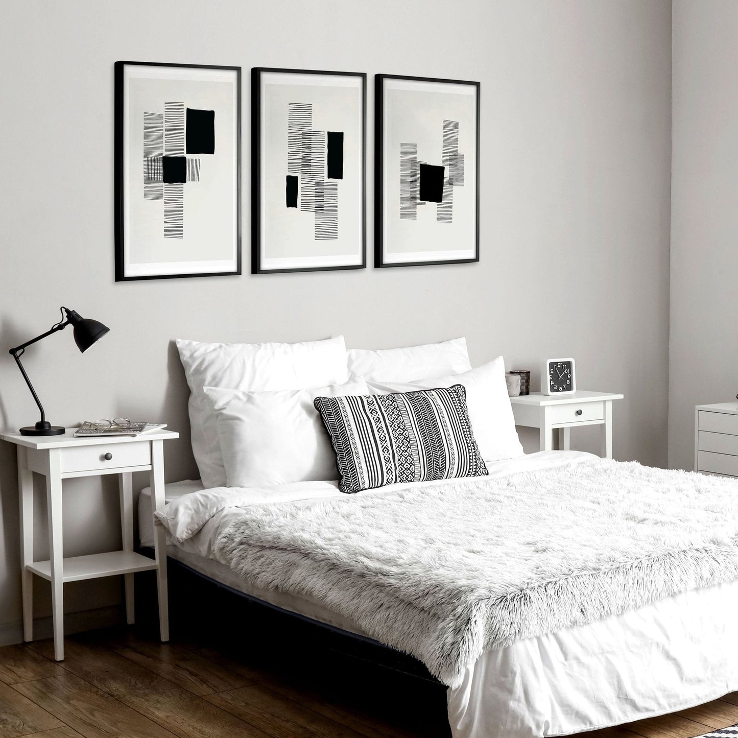 Abstract Wall Art For Bedroom | Set of 3 Abstract Wall art Prints